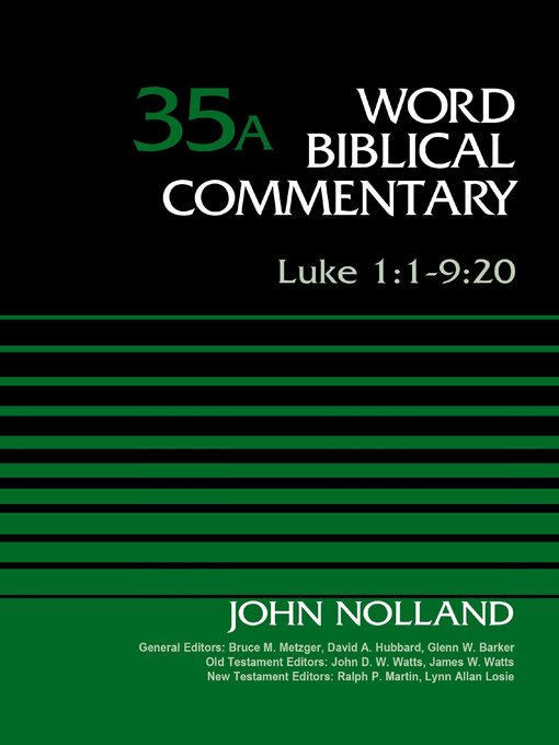 Title details for Luke 1 by John Nolland - Available